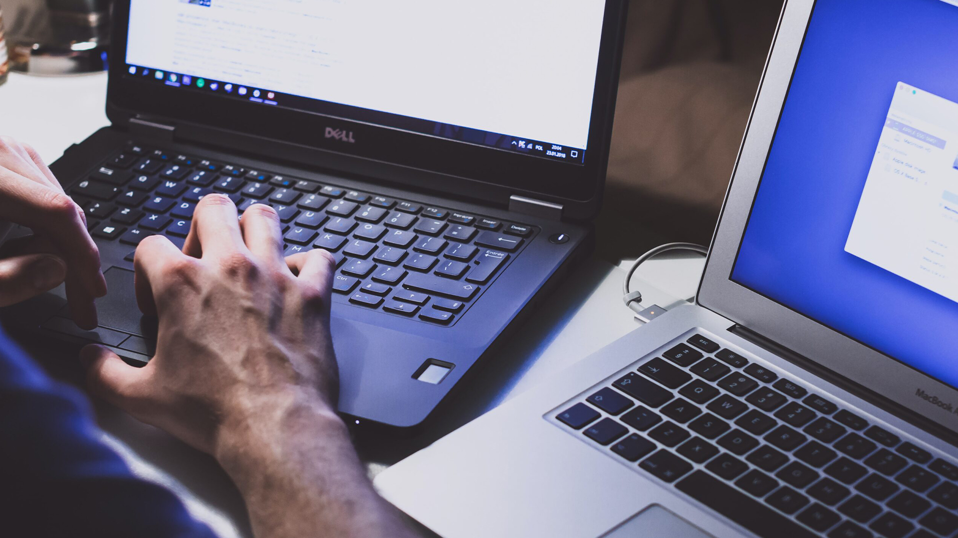 Image of someone using an tablet device for training purposes